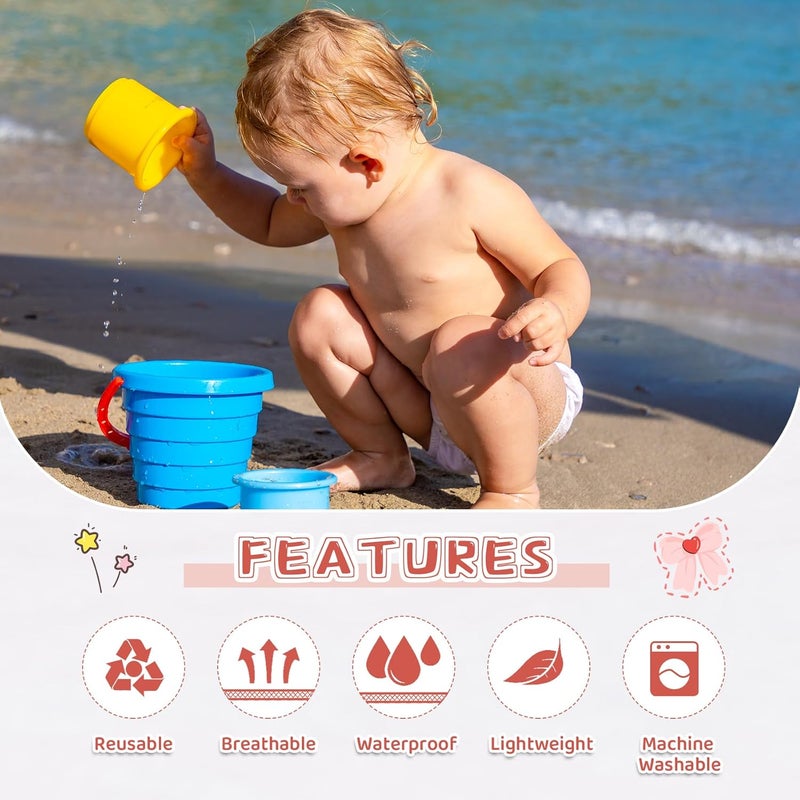 Durio 2PCS Reusable Swim Diapers - Toddler Baby Swim Diaper Soft and Waterproof for Swimming Lessons Boys and Girls - Image 4